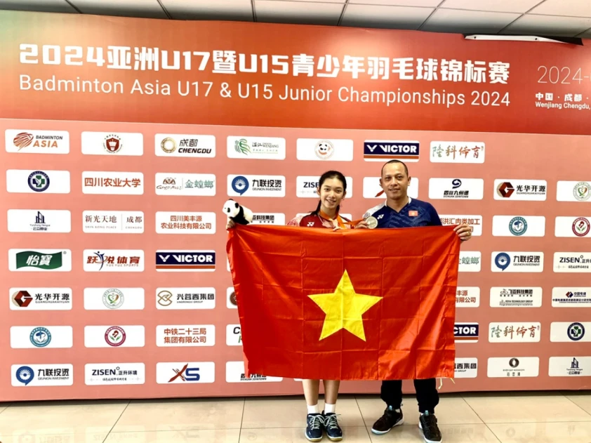 Vietnamese badminton athlete wins silver at Asian U-15 championships ...